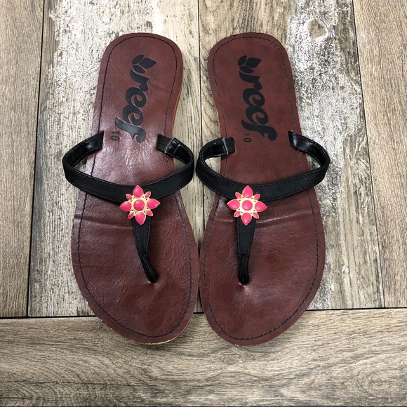 Reef Shoes - Reef Flip Flop Flower Sandals Size 10